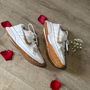 Nike Women's White and Brown Sneakers